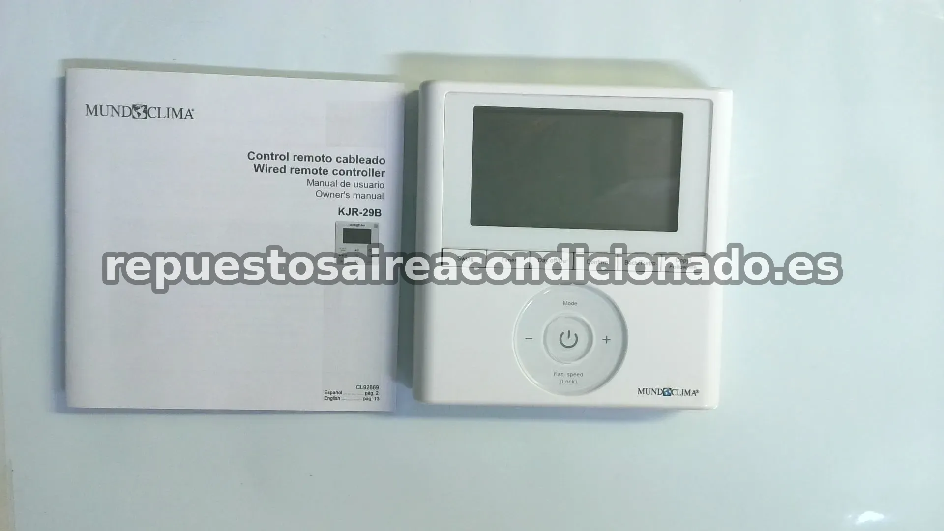 Mando De Pared / Termostato MUNDO CLIMA MUNDO CLIMA /MODEL KJR-29B / 17317100A02812 / M111698X011260013